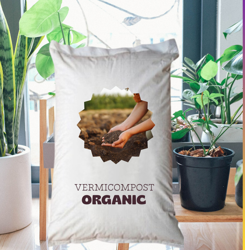 VERMI COMPOST FOR PLANTS VERMICOMPOST ORGANIC Fertilizer(10000 g, Powder)
