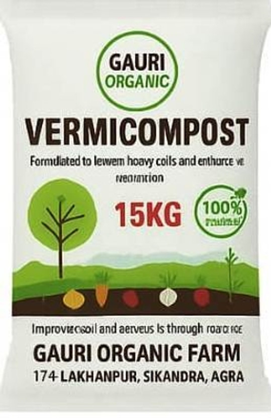 gauri enterprises Organics Vermicompost Fertilizer 15kg Manure Fertilizer(15 kg, Powder)