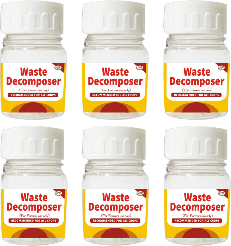 agri Waste Decomposer Set of 6 Bio Organic Decomposer Bottles Manure Manure(0.36 kg, Cake)