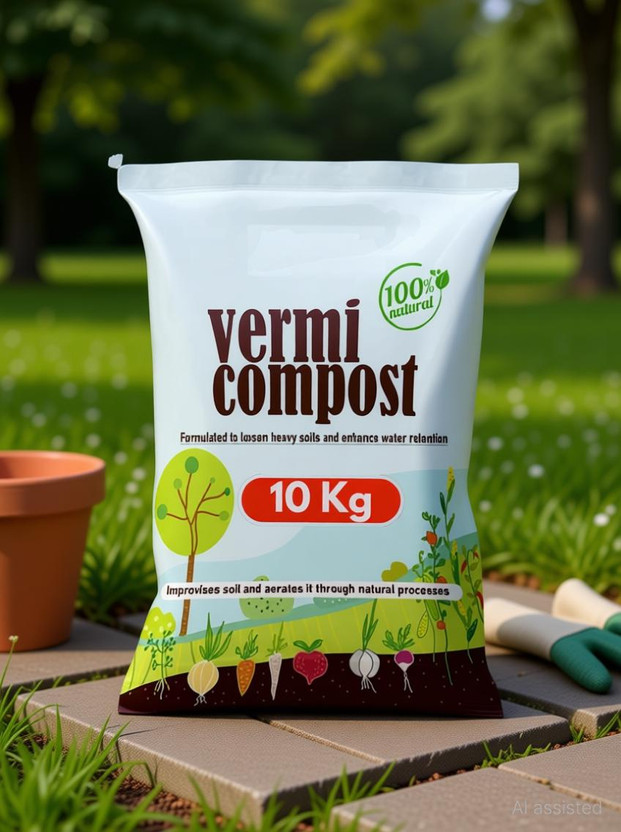 Ugao Dhara Organic Varmicompost 10Kg Manure, Fertilizer, Potting Mixture, Soil(10 kg, Powder)