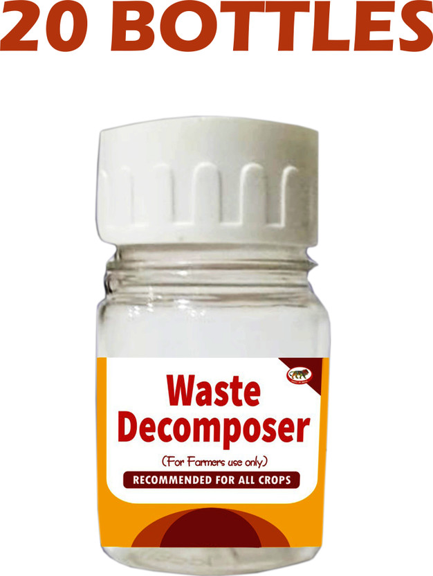 Farmer Friend Waste Decomposer 20 Bottles | WDC Organic Bio Waste for Agriculture, Gardening Potting Mixture(0.6 L, Cake)