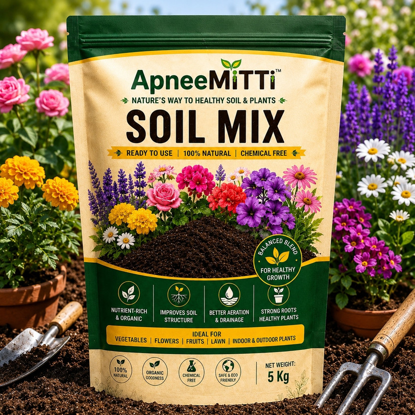 ApneeMiTTi ApneeMiTTi Organic mix soil for Plants garden soil (5 kg, powder soil.) Potting Mixture, Soil(5 kg, Powder) - Flipkart Deal