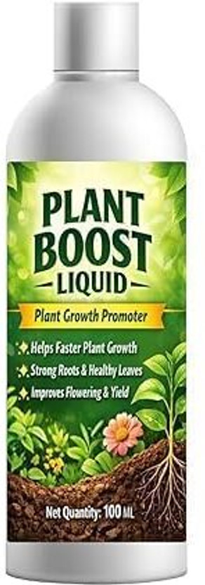 GROSSAMER Plant Booster Liquid Biofertilizer Organic Fertilizer Growth(Pack 01) Fertilizer, Potting Mixture, Soil, Manure(100 g, Liquid)