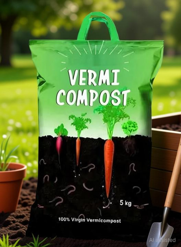 gauri enterprises Organics Vermicompost Fertilizer 5kg Manure Fertilizer(5000 g, Powder)