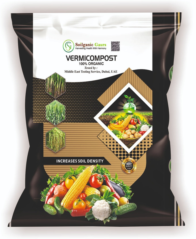Soilganic Gaurs Soil Manure Fertilizer, Manure, Potting Mixture, Soil, Pesticide, Husk(1 kg, Powder)