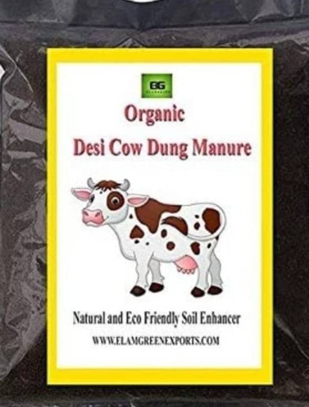 elamgreen Cow dung manure for plants 1kg, organic fertilizer rose plant