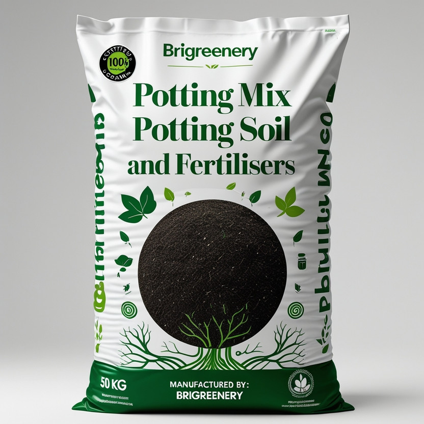 BriGreenery Professional Grade Potting Mix 50kg | Horticulture Soil for Healthy Plants Potting Mixture(50 kg, Powder)