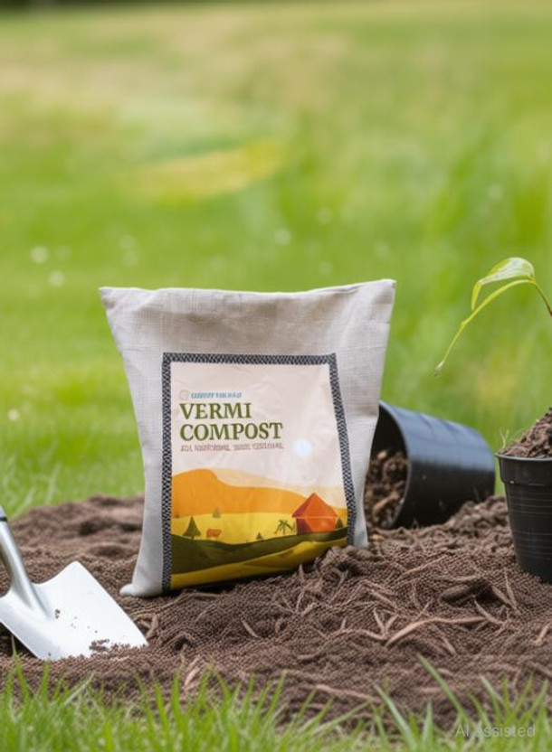 Varmicompost black gold, complete fod for the soil with cow urine, 100% Organic Husk, Manure, Potting Mixture, Soil, Fertilizer, Pesticide(5000 g, Powder)