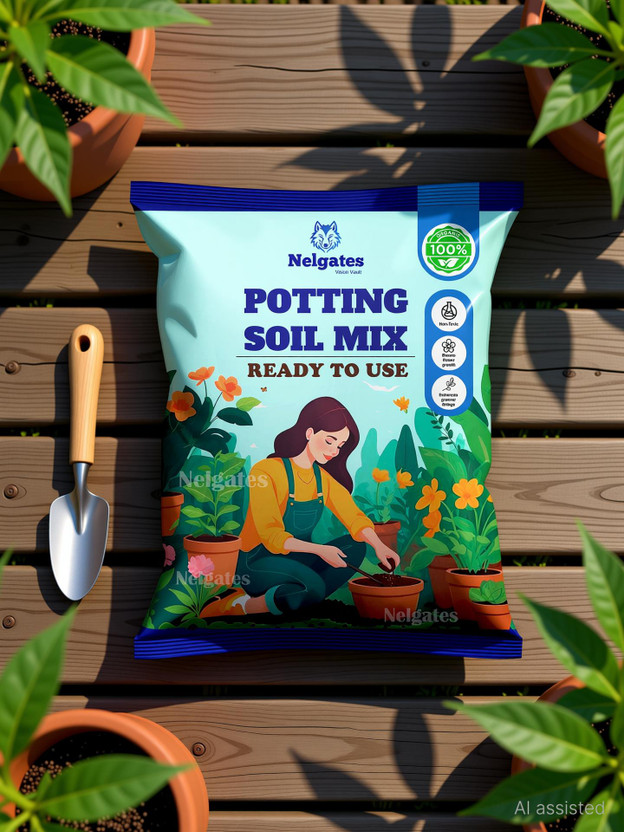 Nelgates Premium Potting Soil Mix for Plants Soil(500 g, Powder)