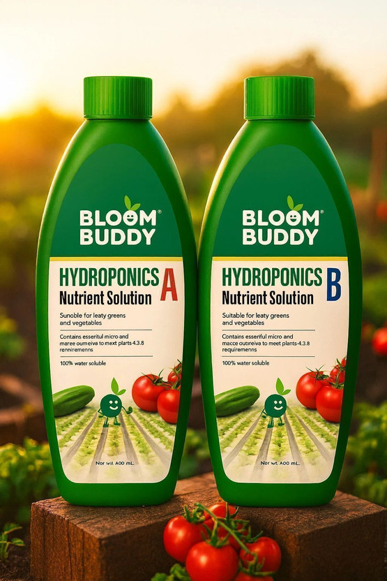 Bloom Bloom Buddy Hydroponics A-B Nutrient solution Fertilizer(400 ml, Liquid) - Flipkart Deal