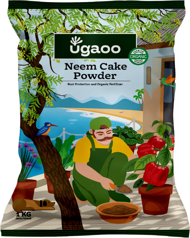 UGAOO Neem Cake Plants-Organic Pest Repellent Fertilizer(1 kg, Powder)