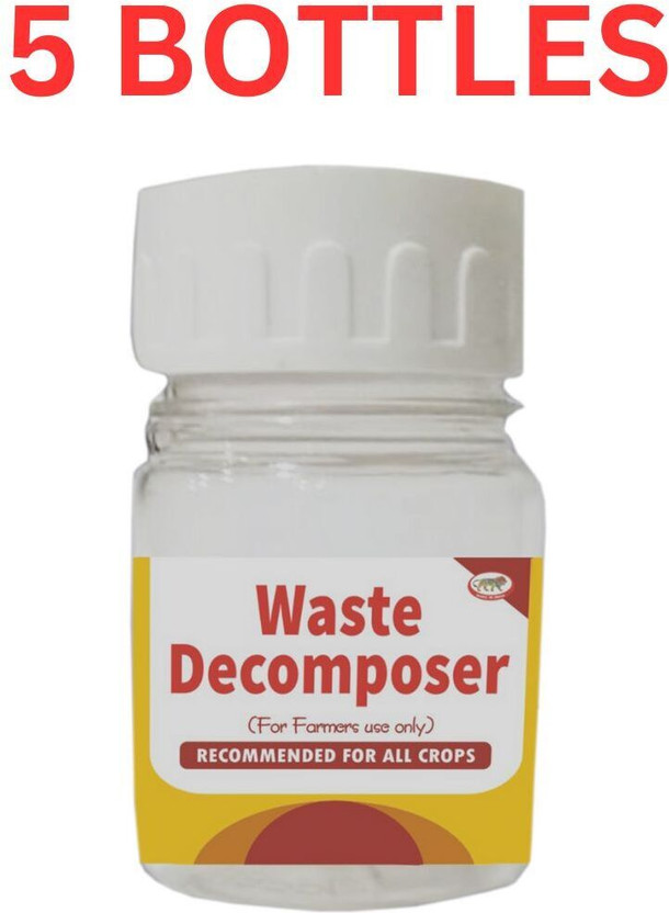 agri Waste Decomposer (Pack of 5) Organic Ncof Decomposer for kitchen & compost maker Manure(0.3 kg, Cake)