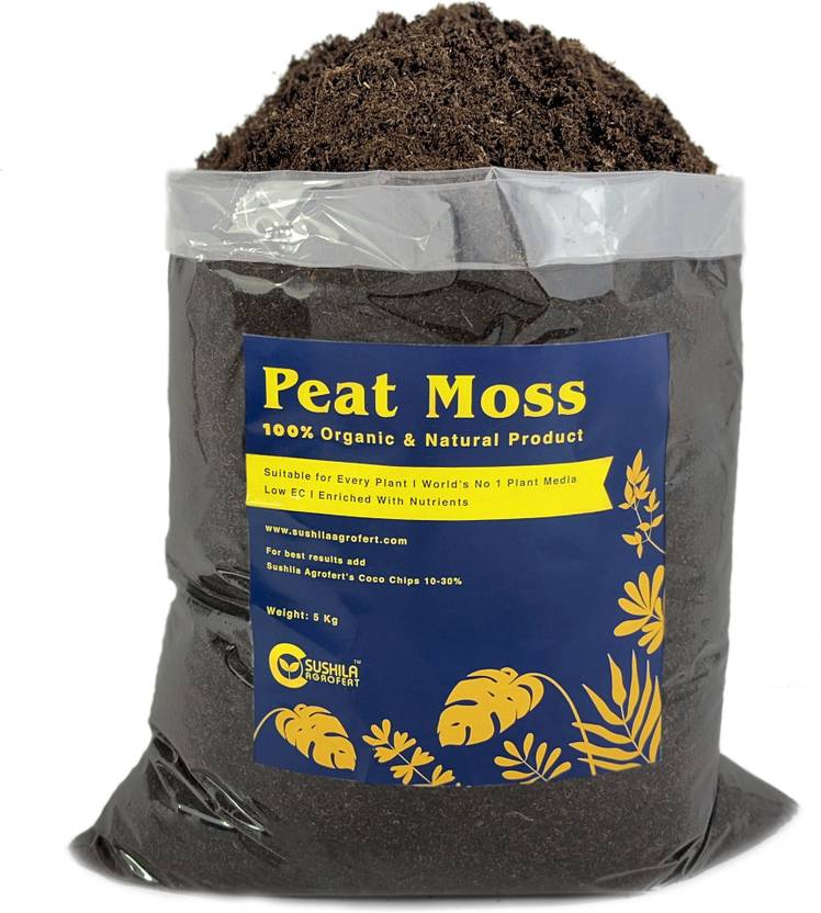 Sushila Agrofert Peat Moss 5KG, World's No 1 Plant Media, Potting