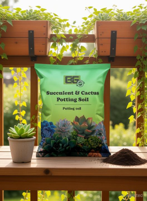 elamgreen Premium Soil Mix for Cactus & Succulents Soil(1 kg, Powder)