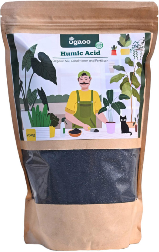 UGAOO Humic Acid 98% Organic Plant Fertilizer Soil Conditioner & Root Growth Enhancer Fertilizer(0.25 kg, Powder)