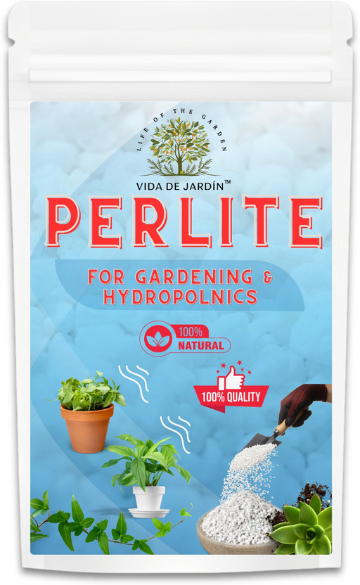 VIDA DE JARDIN Perlite for Gardening and Hydroponics, 100% Natural, White Potting Mixture(250 g, Granules)