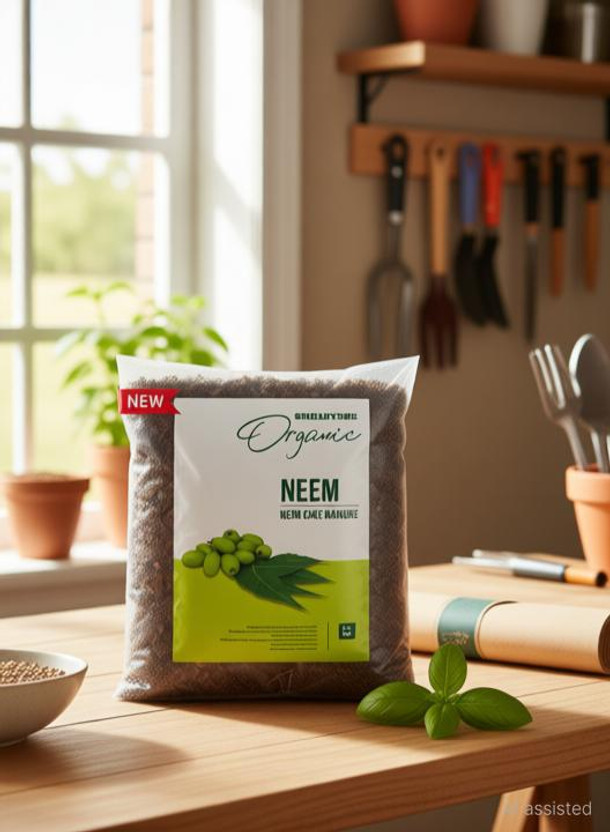 SHELBYSBE Natural Neem/Khali cake powder organic fertiliser and pest repellent Fertilizer Manure, Potting Mixture, Soil, Fertilizer(1.5 kg, Powder)