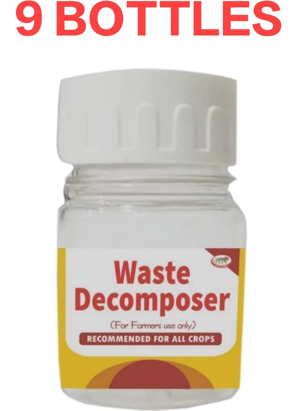 agri Waste Decomposer 9 Bottles Organic Bio Waste Agriculture Manure(0.57 kg, Cake)