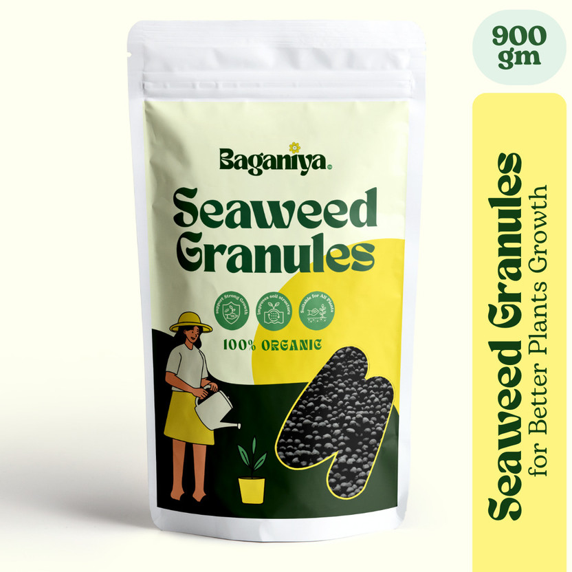 Baganiya Seaweed Extract Granules Fertilizer for Plants Fertilizer, Manure, Potting Mixture(0.9 kg, Granules)