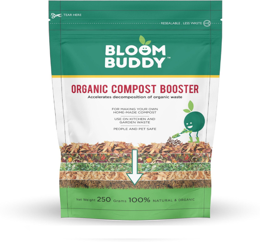 Bloom Bloom Buddy Waste Decomposer - Compost booster for plants Manure, Fertilizer, Soil, Potting Mixture, Husk(250 g, Powder) - Flipkart Deal