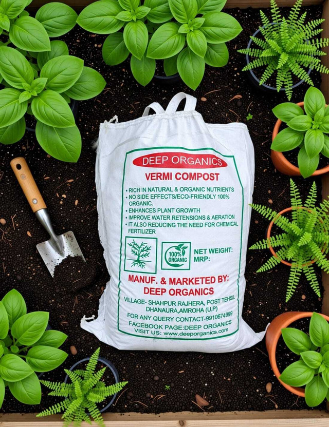 VERMI COMPOST PREMIUM QUALITY ORGANIC MANURE Manure, Potting Mixture(15 kg, Granules)