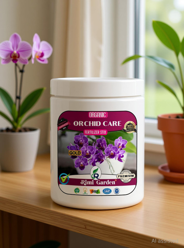 Rimi Garden Orchid Care, Premium Essential Organic Fertiliser Stix for Plant, with Charged Micro-organism and ++ Micronutrients Fertilizer(0.1 kg, Stick)