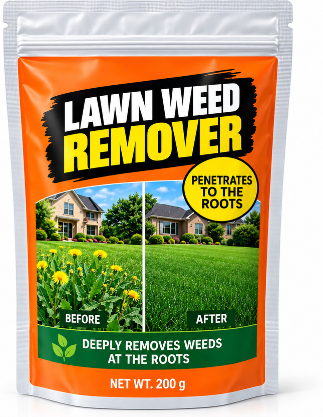 Vaghani enterprise Lawn Weed Remover 200g | Weed Removal Powder for Lawn, Garden Fertilizer(200 g, Granules)