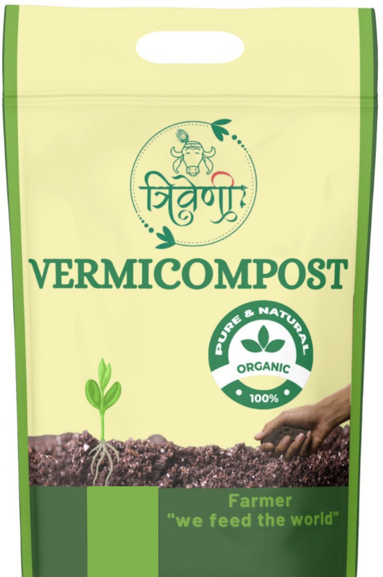 Triveni Vermicompost for Plants Organic Soil for Plants Ideal Plant Soil and Fertilizer Manure(2000 g, Powder)