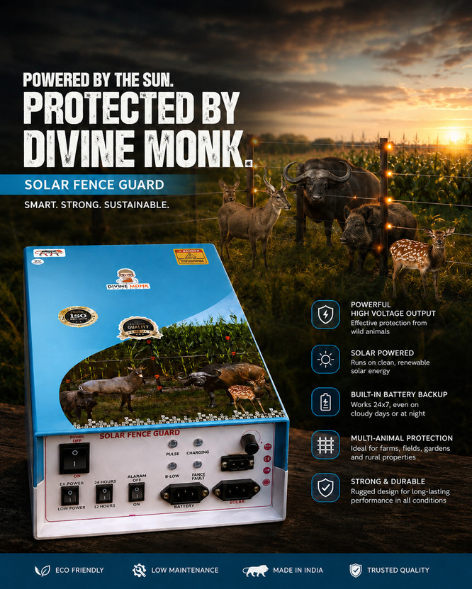 DIVINEMONK zatka machine solar fence guard solar fence system for farm MPPT Solar Charge Controller