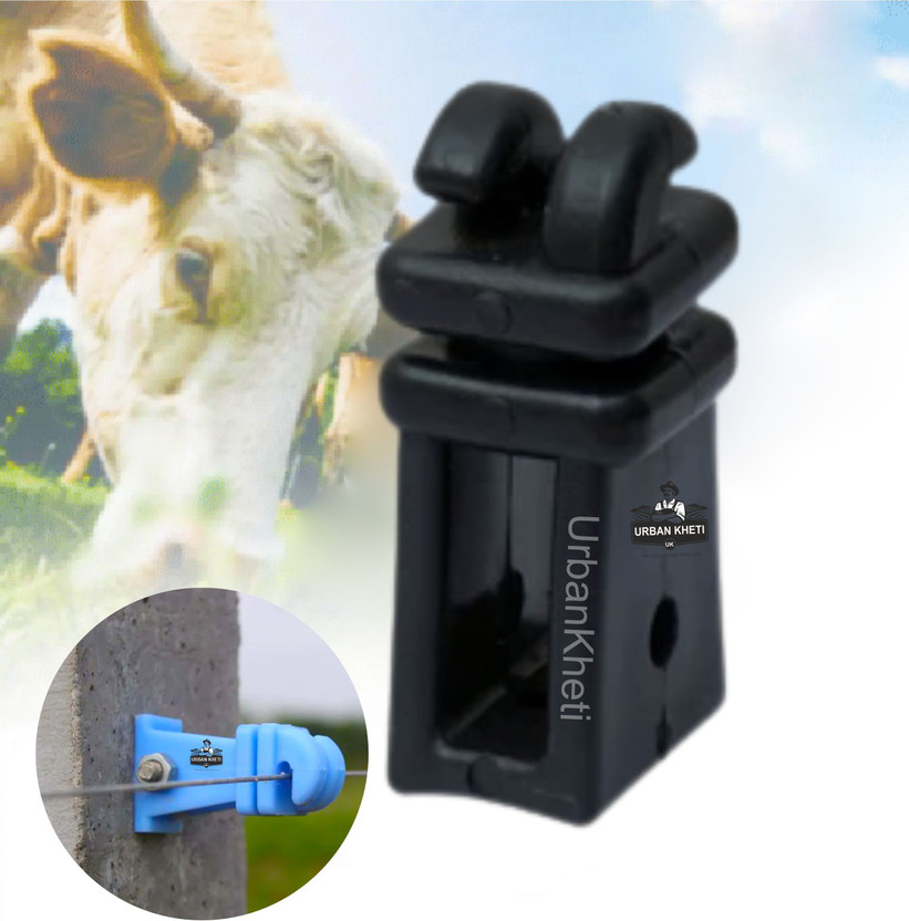 UrbanKheti Solar Fencing Insulator (Pack Of 25) Electric Fencing /Garden/Farm Plastic Fence Post(3 cm)