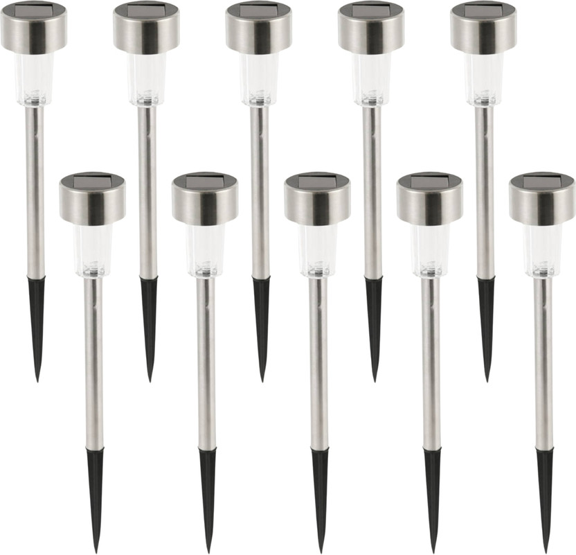 rivtox Solar Pathay Lights with SS finish Solar Light Set(Floor Mounted Pack of 1)