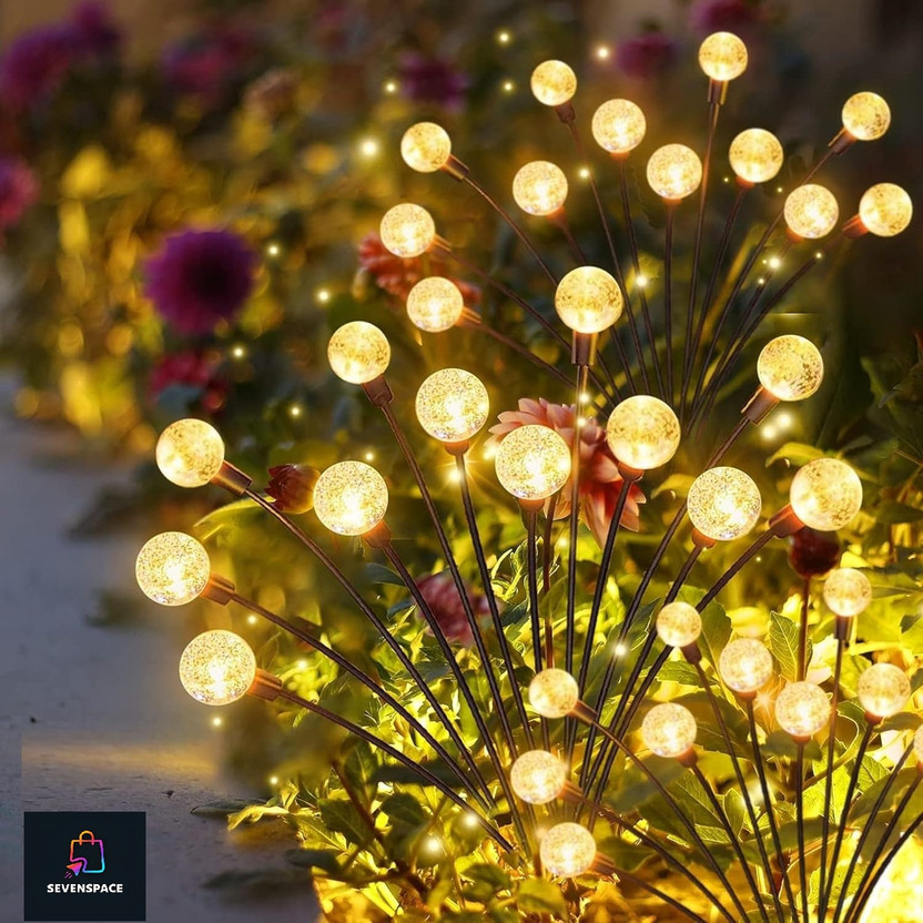 karaogy Solar Garden Lights Lawn Lamp 8LED Lamp Beads RGB Light Gar Solar Light Set(Floor Mounted Pack of 1)