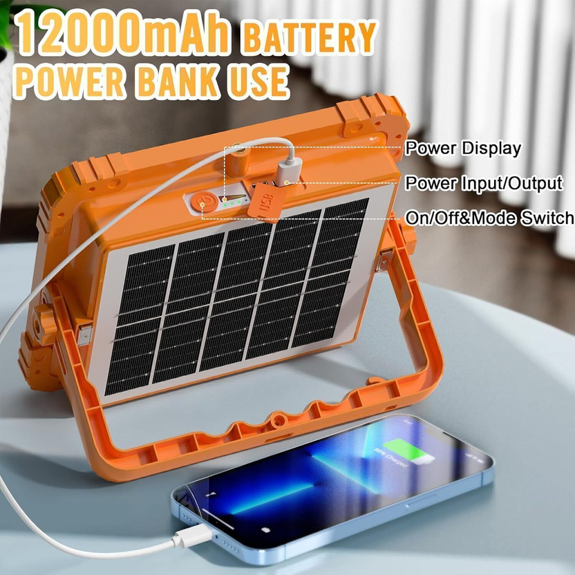 TECHEL Best Solar and USB charging lamp private solar lamp without Electricity PZT20 Solar Light Set(Free Standing Pack of 1)