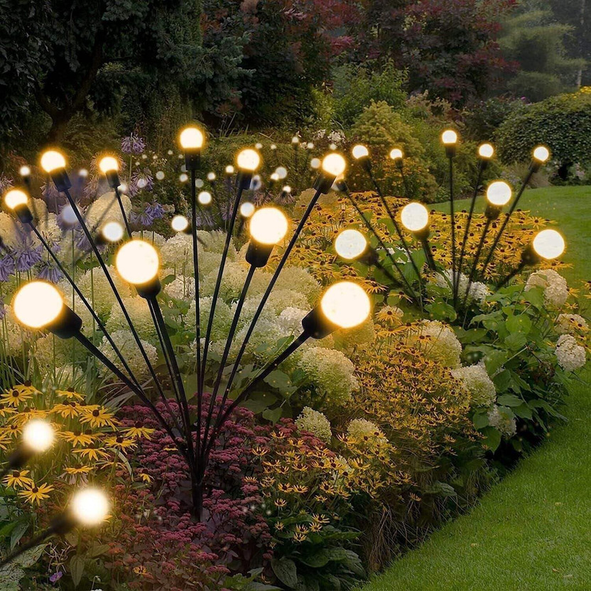CARTSPACE Solar Garden Lights Lawn Lamp 8LED Lamp Beads RGB Light Gar Solar Light Set Solar Light Set(Floor Mounted Pack of 1)