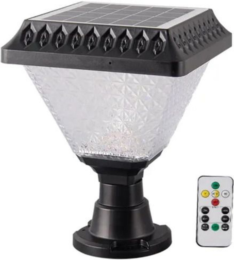 KRELIX KRELIX Premium 219 Solar Pillar Light with Remote Solar Light Set(Wall Mounted Pack of 1)