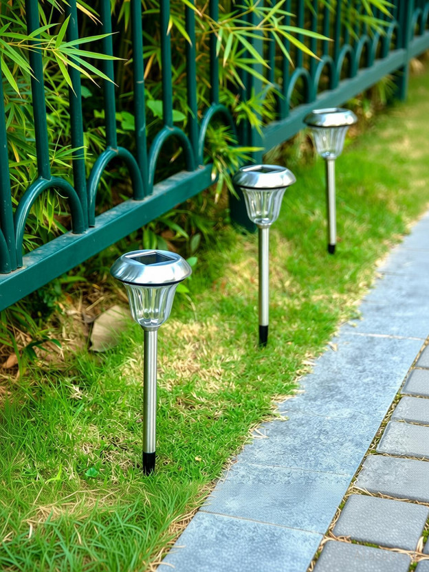 Litverse Solar Pathway Lights - 2 Pack Landscape Lawn Solar Lights Outdoo light Solar Light Set(Free Standing Pack of 2)