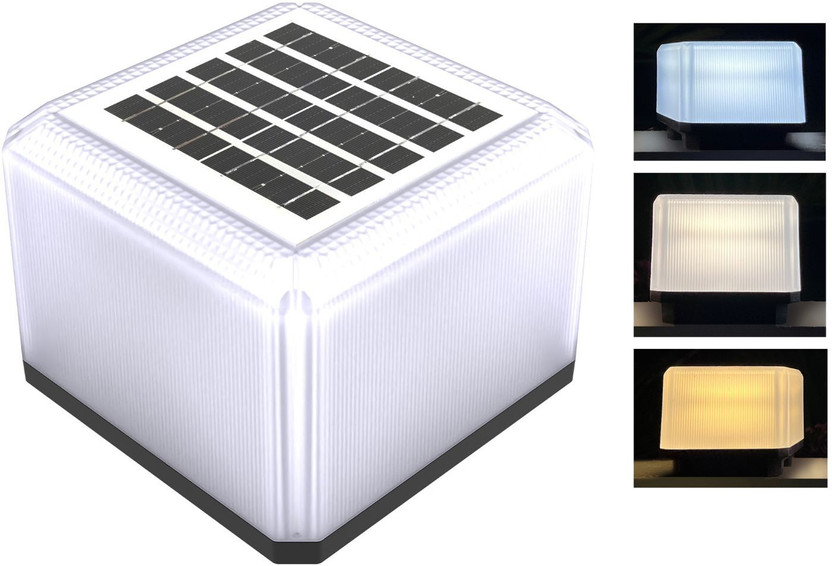 Homehop Solar Post Light Outdoor Automatic Waterproof 8W LED Pillar Lamp for Home Garden Solar Light Set(Floor Mounted Pack of 1)