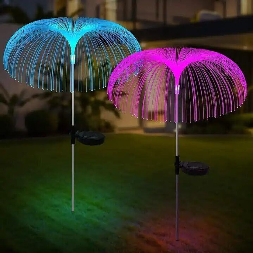 LUPPRA Solar Jellyfish Garden Light Solar Light Set(Free Standing Pack of 2)