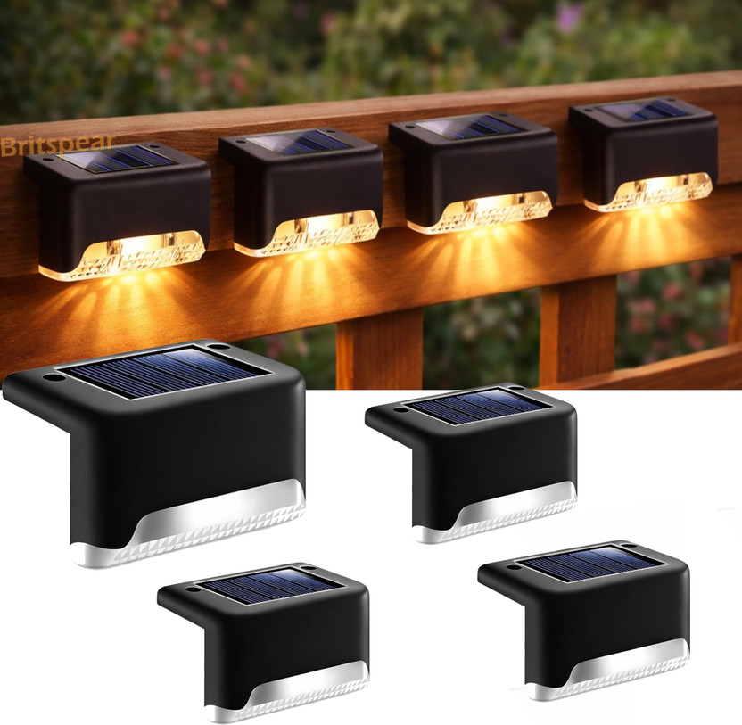 Morva Solar Motion Sensor Wall Light Solar Light Set(Floor Mounted Pack of 4)
