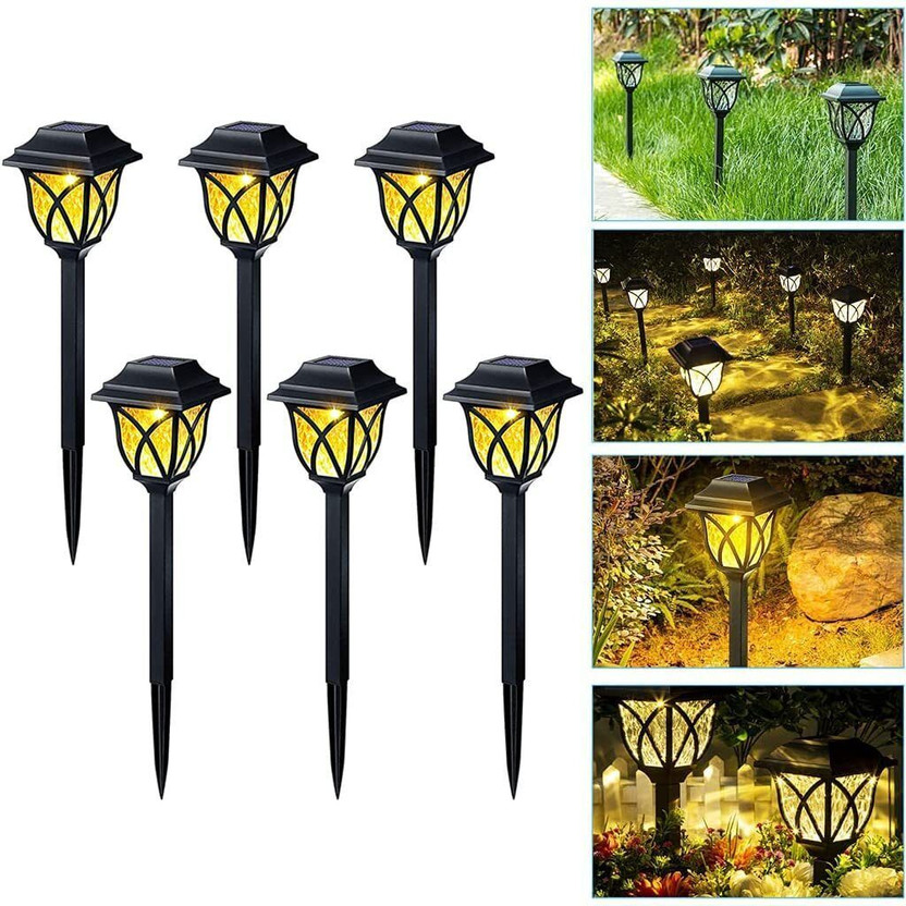 Flipkart SmartBuy Solar Pathway Lights Outdoor, Waterproof Outdoor Solar Lights Solar Light Set(Floor Mounted Pack of 6)