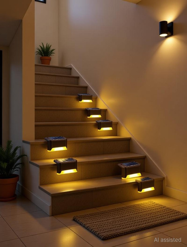 Sparck Sparck Solar Light SL-501 (PACK OF 16 PCS) For Garden and Stairs Solar Light Set(Wall Mounted Pack of 16) - Flipkart Deal