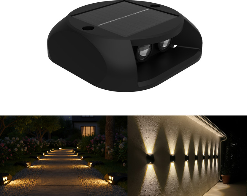 Homehop Solar Wall Light Automatic Waterproof LED Outdoor Garden Pathway road Lamp Solar Light Set(Floor Mounted Pack of 1)