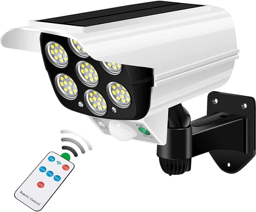 SKYBUCKET Solar Light Outdoor 77 Led Motion Sensor Security Camera Shaped Wall Lamp Solar Light Set(Wall Mounted Pack of 1)
