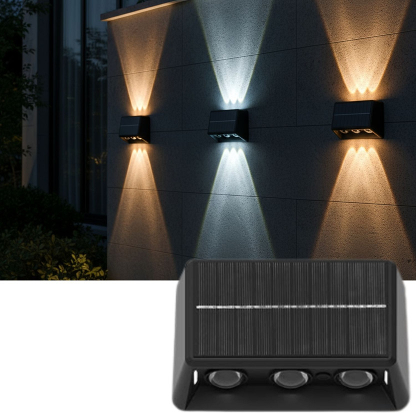 Homehop Solar LED Wall Light Waterproof Outdoor Lamp for Home Garden Pathway Decoration Solar Light Set(Wall Mounted Pack of 1)