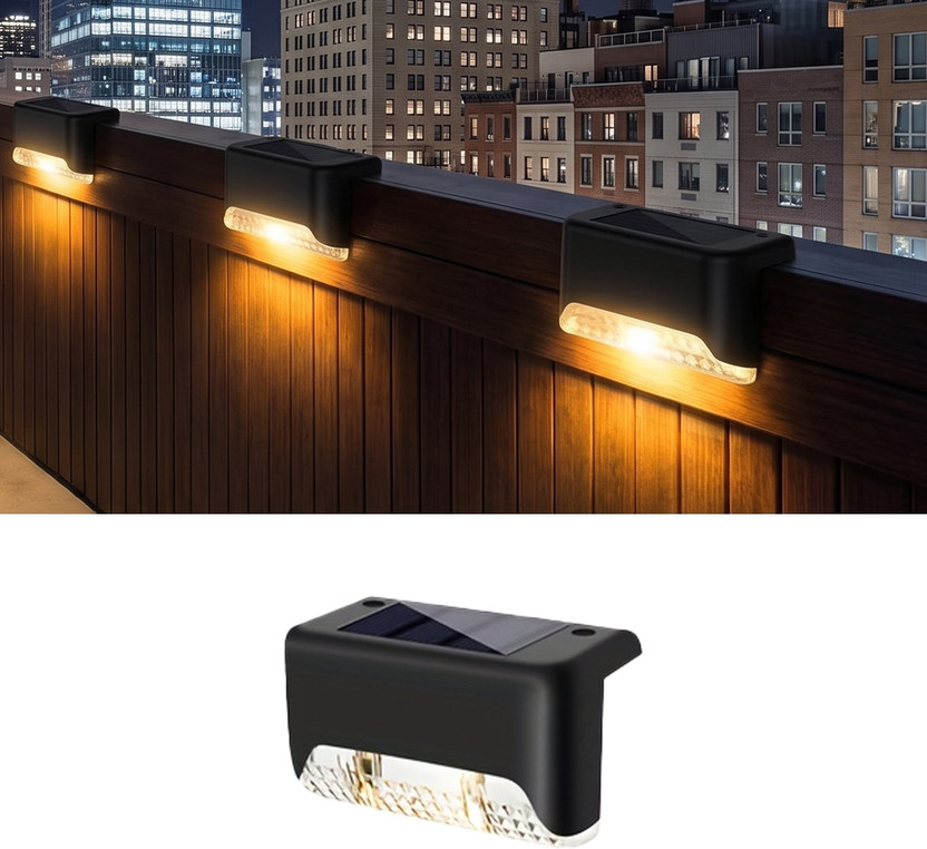 VARNITYA VARNITYA Automatic Waterproof Solar Led Lights for Home Garden Balcony Stair Deck Decor Solar Light Set(Wall Mounted Pack of 4) - Flipkart Deal