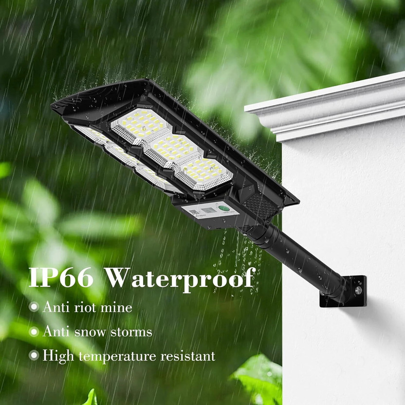 Wengonvila Ultra Bright LED Solar Street Light – PIR Motion Sensor & Remote 15000LM Solar Light Set(Wall Mounted Pack of 1)