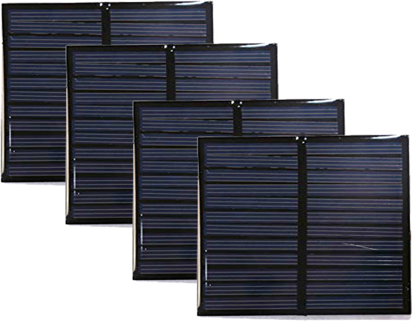 ambert 6Volt 1Watt Mini Solar Panel 70x70MM 75mA For Project Work 4 Pcs Solar Panel(Pack of 4)