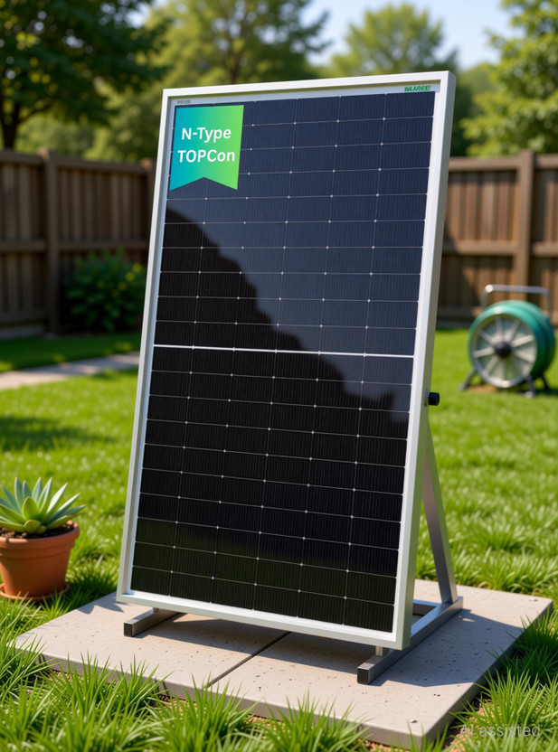 WAAREE 700 WATT, N‑Type Framed Dual Glass Bifacial Solar Module – High-Efficiency Solar Panel(Pack of 1)