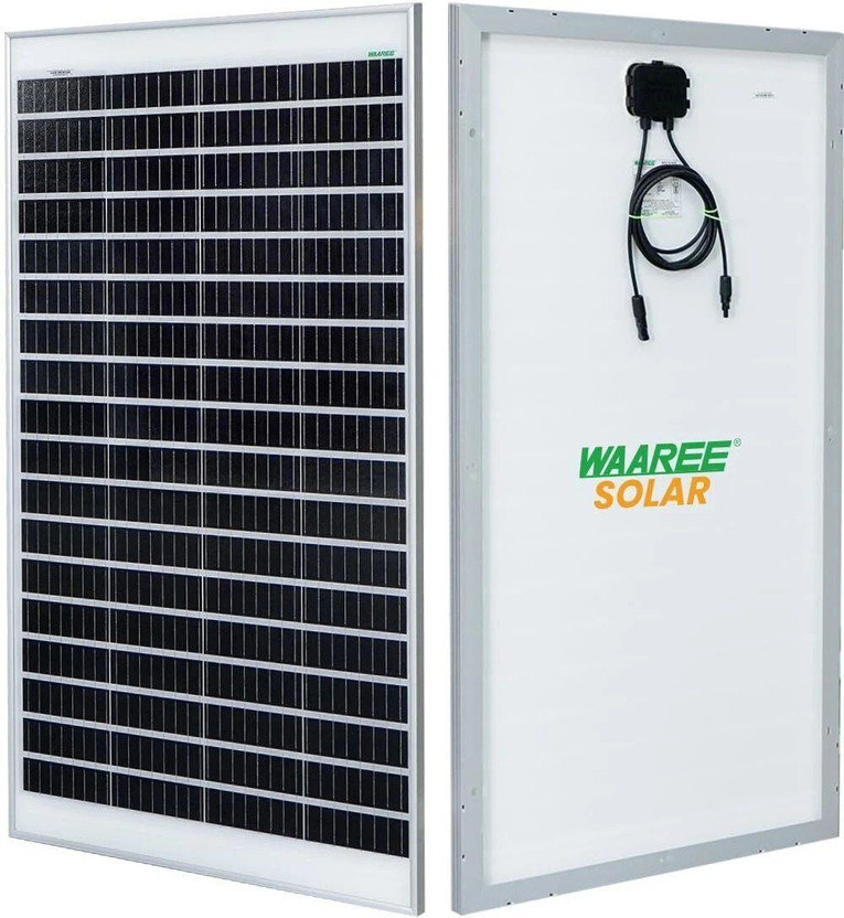 WAAREE Solar Panel 100 Watt 12 Volt Mono PERC ( Pack of 1 ) Solar Panel(Pack of 1)