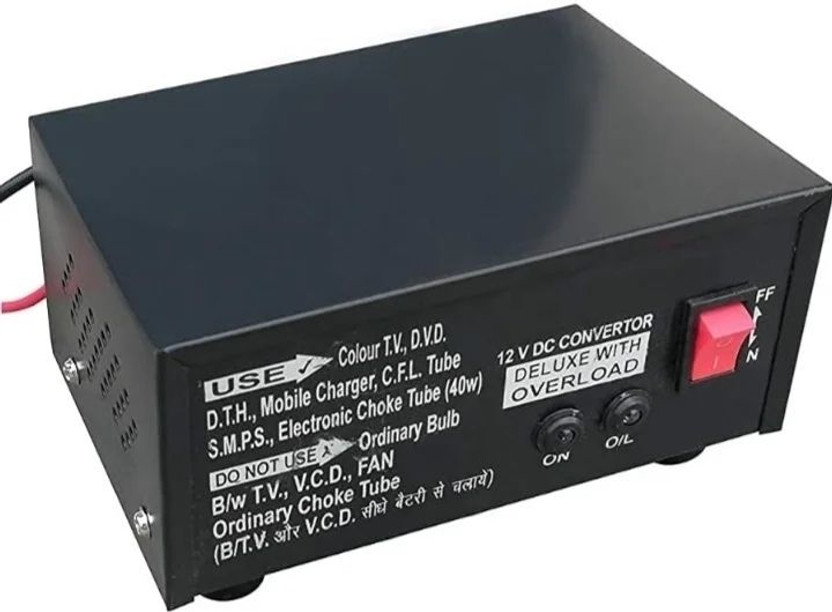 D2N 12 Volt Dc To 220 V Ac Converter Dc Convertor Solar Charger Power Smps Adaptor 12v Dc to Ac Converter & 12 Volt 2 Amp Battery Charger Power Adapter(Multicolor)